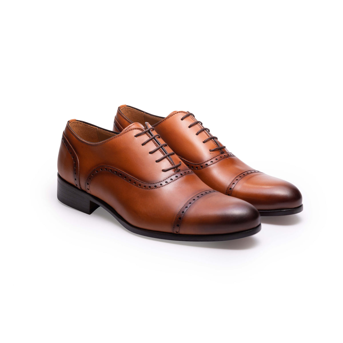 Da Vinci Brown Leather Oxford Dress Shoes Men’s Size 43 Men main image 3